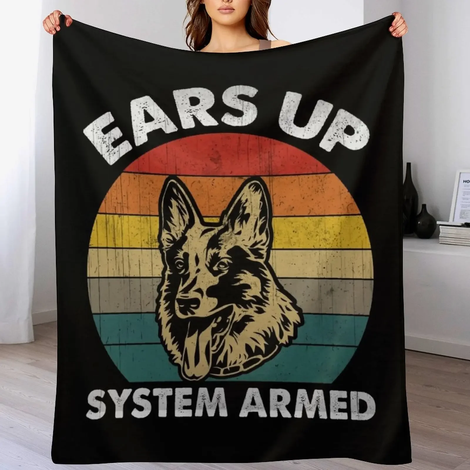 German Shepherd Owner Gift Throw Blanket All Season Lightweight Soft Blanket for Bed