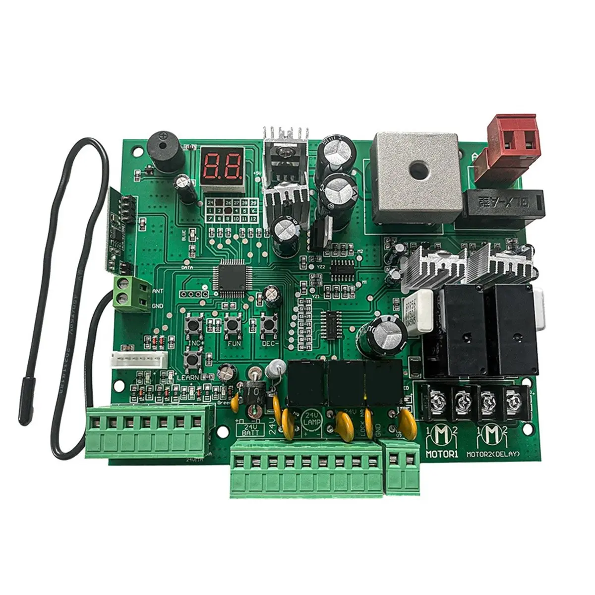 Panel sterowania B14C do automatycznego otwierania bram dwuskrzydłowych DC 24V, płytka PCB, inteligentny system centralnego sterowania.
