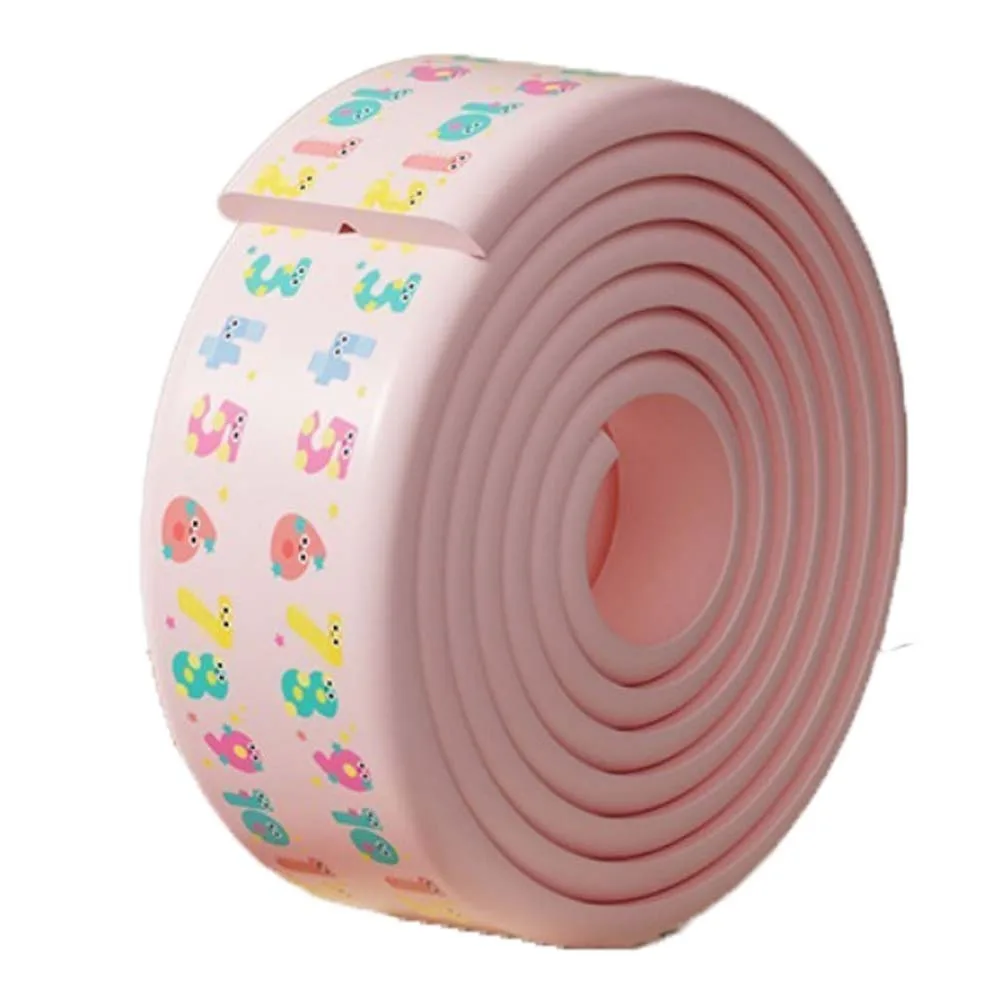 

Double-sided Tape Baby Anti-collision Strip Soft Traceless Table Corner Protective Cover Grey Pink
