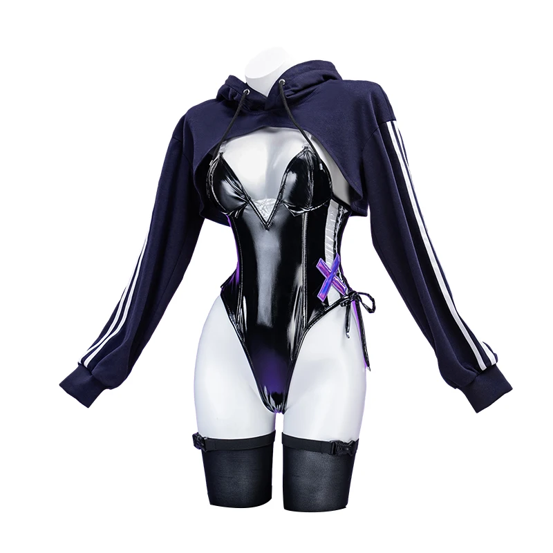 

Спортивный костюм кролика для девочек, костюм из лакированной кожи на Хэллоуин, костюм кролика, аниме, пальто для косплея, комбинезон для женщин, кролик для девочек