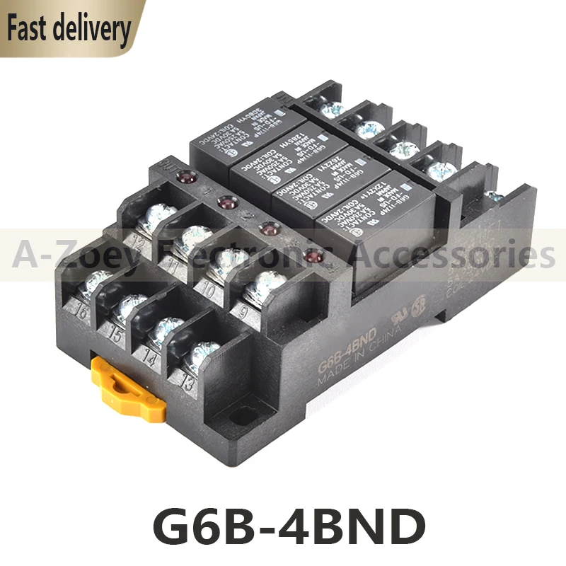 New Original Module Terminal Relay G6B-4BND Package Combination Normally Open 24V With Base 4-Way Normally Open 1174P