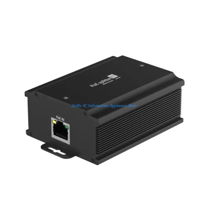 

48V To 24V 3A Gigabit POE Splitter Automatic Power Recognition Industrial Metal Housing Networking Equipment POE Splitter