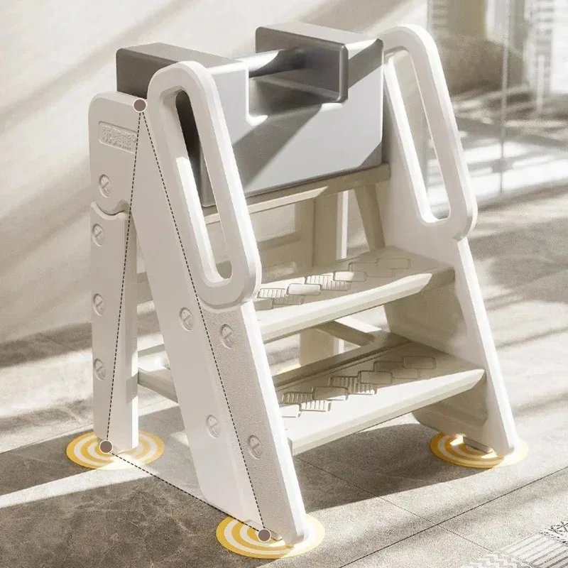 Multifunctional Ladder Folding Stairs Home Kitchen Small Car Wash Ladder Metal Decorative Simple Kids Sedie Steps Household