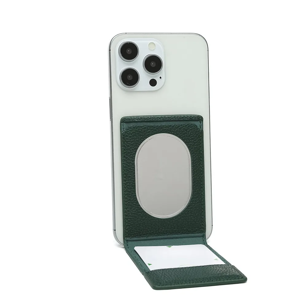 

Leather for Magsafe Wallet Foldable Mirror Phone Wallet Case Cartoon Cat Multi-color for iPhone 16/15/14/13/12/mini/plus/pro max