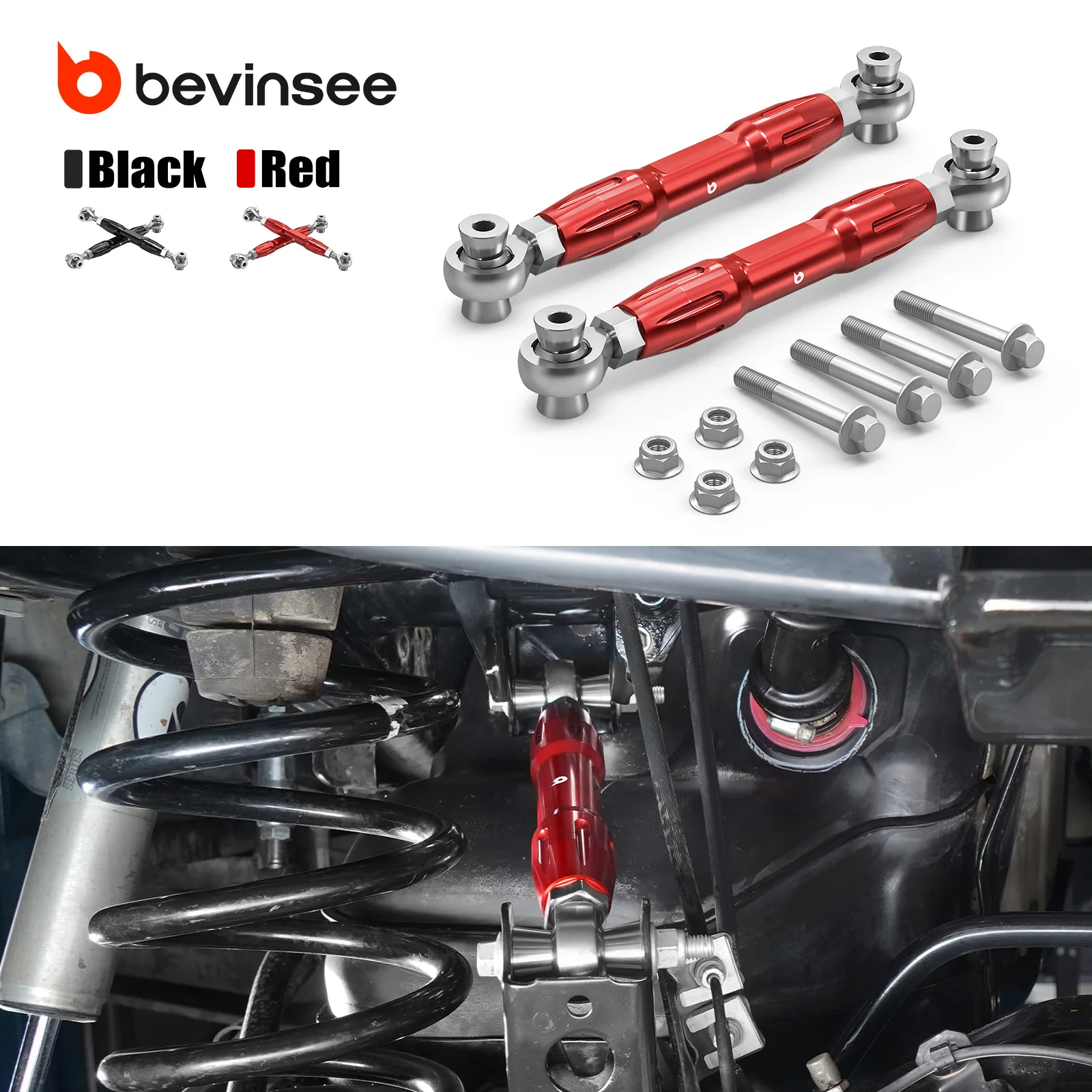 ذراع تحكم علوي قابل للتعديل من BEVINSEE لسيارة Toyota 4Runner 2010-2024، بديل لـ 48710-60160