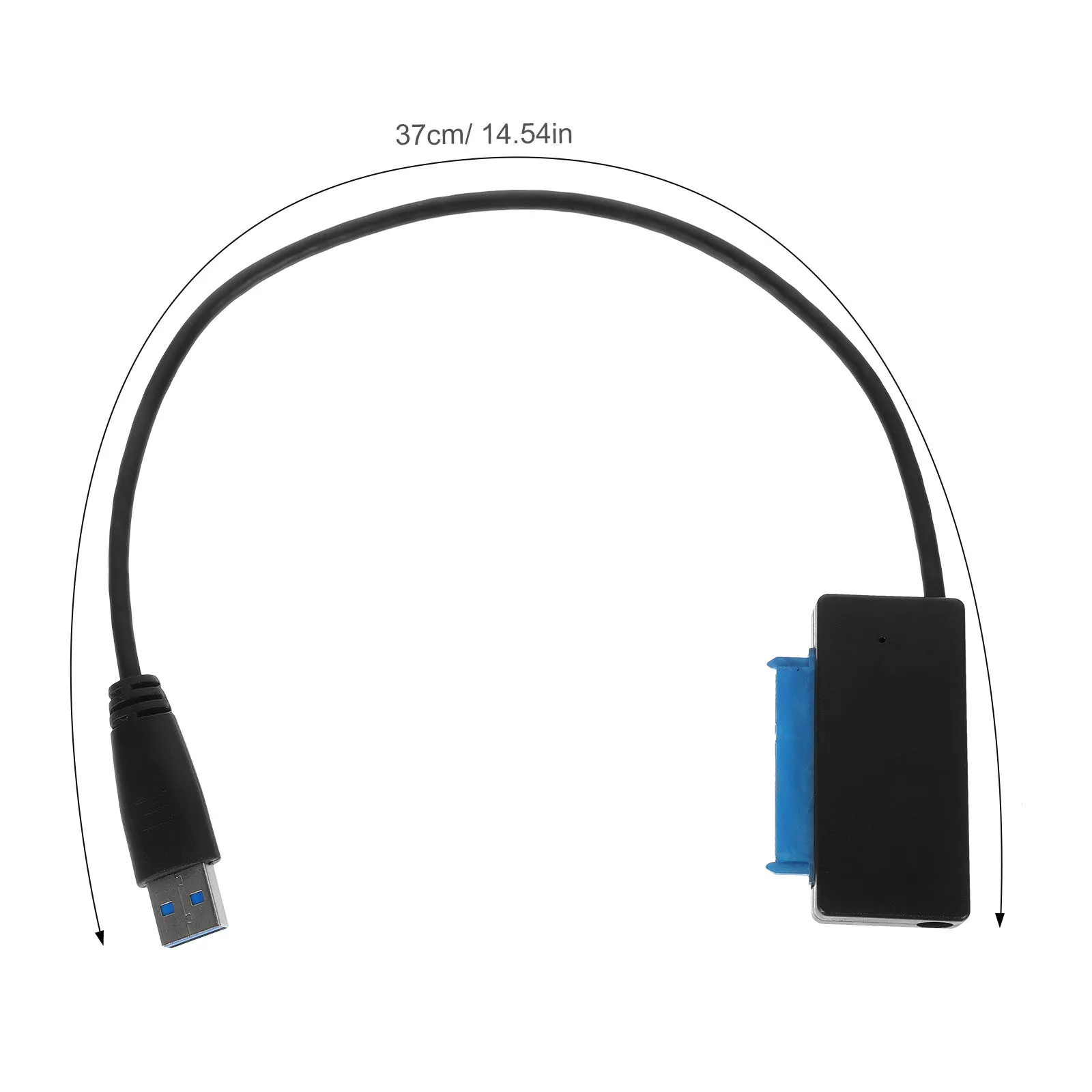 Cabo adaptador de disco rígido USB 30 a 25 portátil mini tamanho 144 MB transferência plug play para 25 35 SSD preto