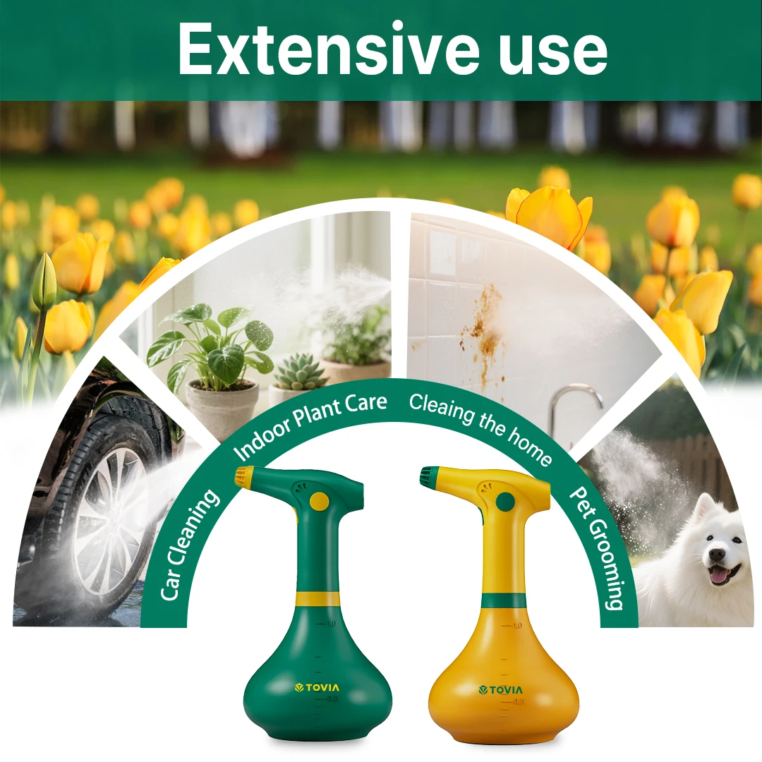 Household 1 Liter Electric Watering Can, Can Water Flowers/Sterilize, Can Work 360 Degrees, With USB Charging Cable Power Tool