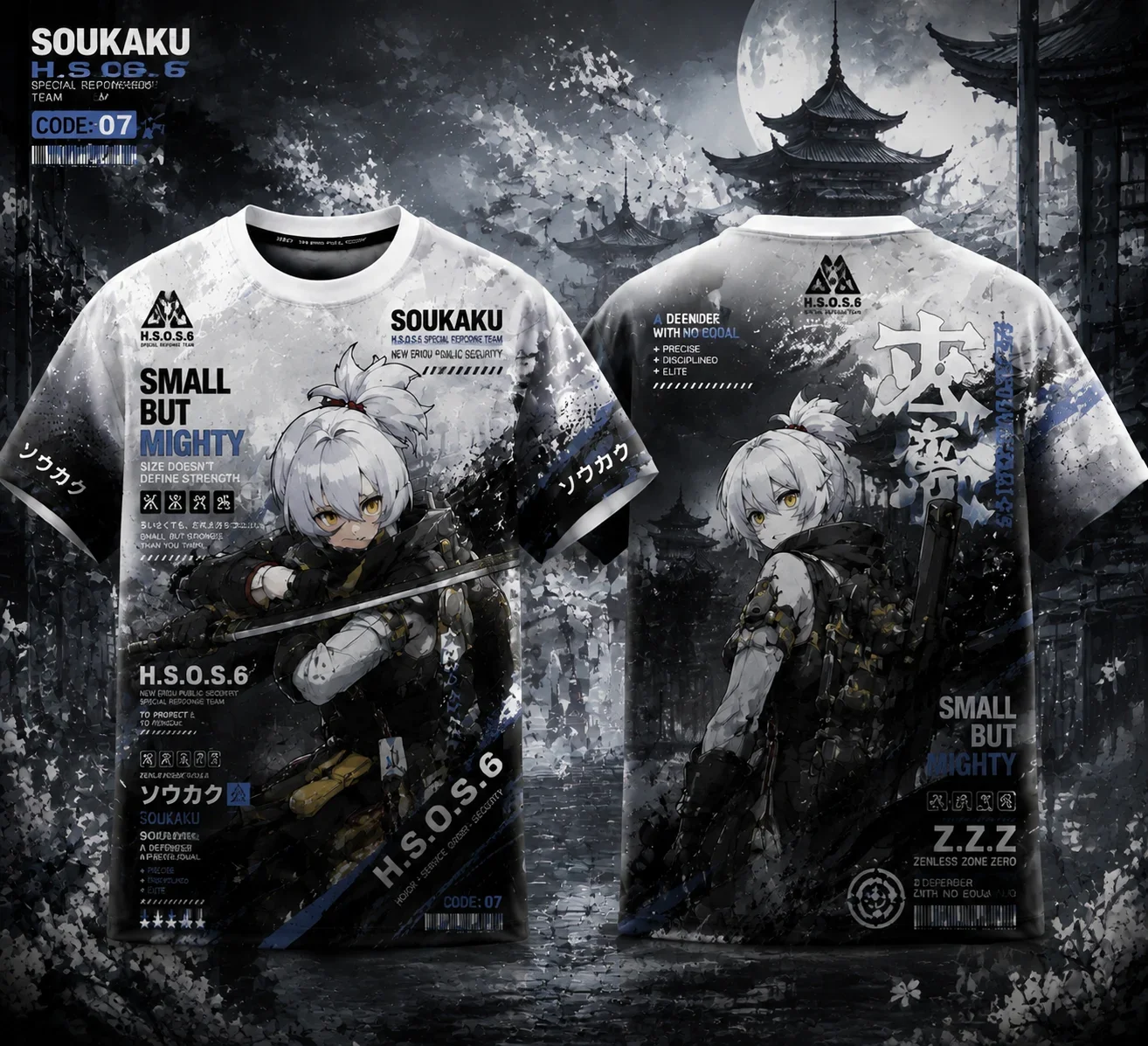 Zenless Zone Zero Anby Demara Soukaku Zhu Yuan Anime Girl 3D Print T-shirt Unisex Short Sleeve Tee Summer Cosplay Costume