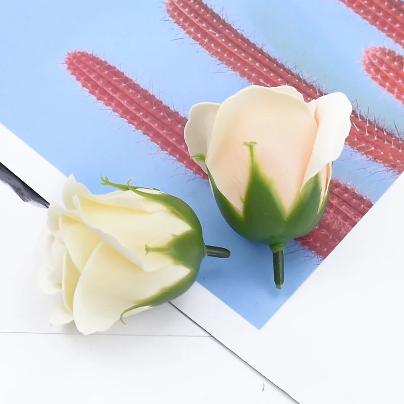 50/100PCS Künstliche Blumen Bade Seife Blume Hause Zimmer Valentinstag Hochzeit Decor Festival Teddybär Rose Braut zubehör – Detail 10