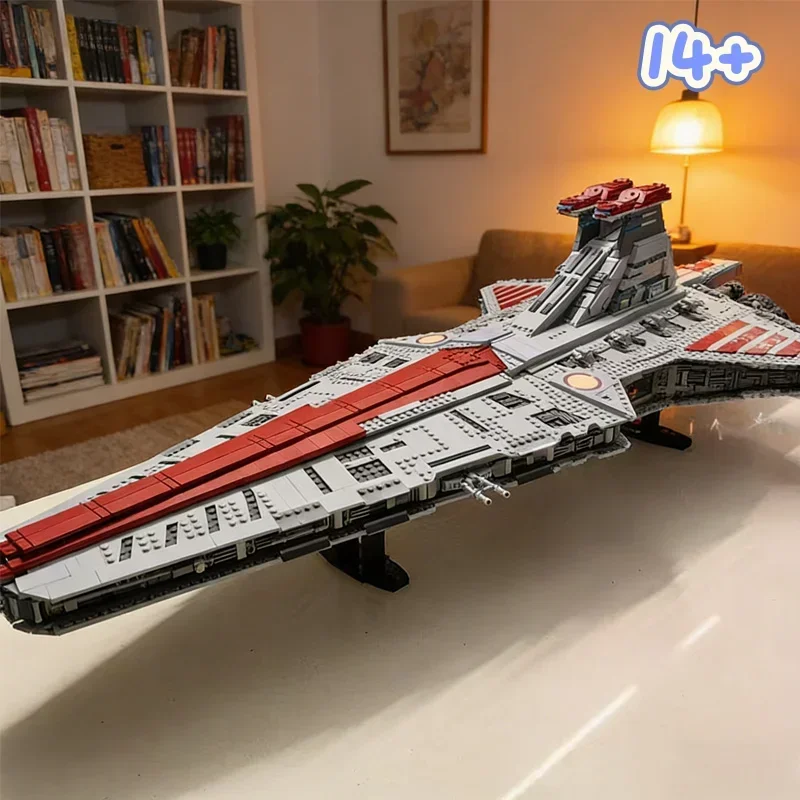 Hot Sale 5374PCS Clone Wars Venator Class Attack Cruiser Building Blocks Collector Edition DIY Assembly Large Space Warship Gift