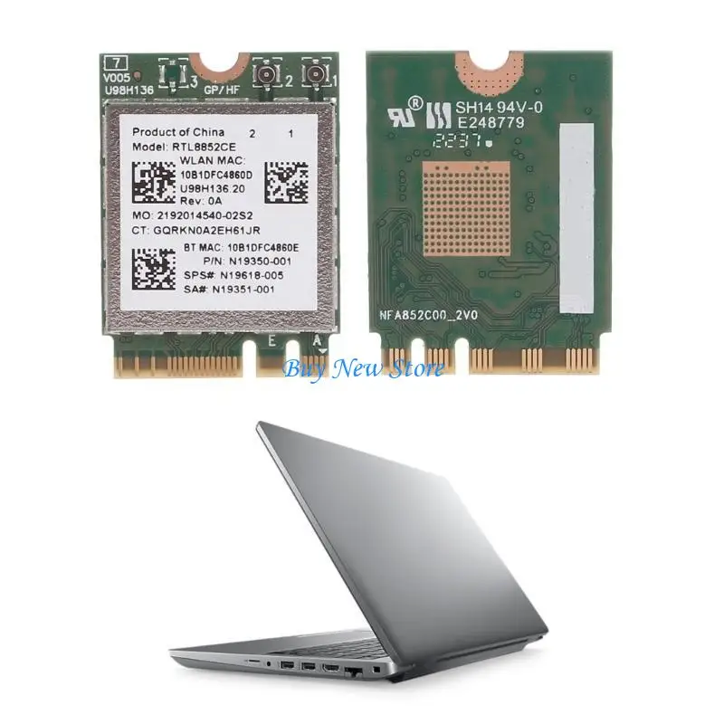 

20CE RTL8852CE NGFF M.2 Wireless Card WiFi6 Card 2.4 802.11ac BT5.0 Ada