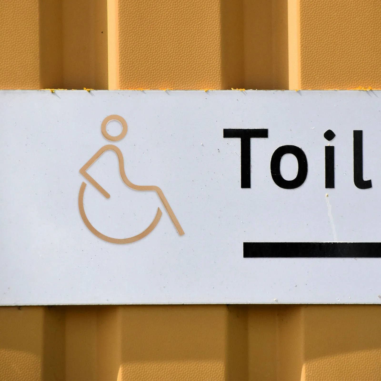 2Pcs Handicap Sign for Bathroom Door Waterproof Scratch Resistant Accessible Toilet Restroom Sticker Handicap Restroom Sign