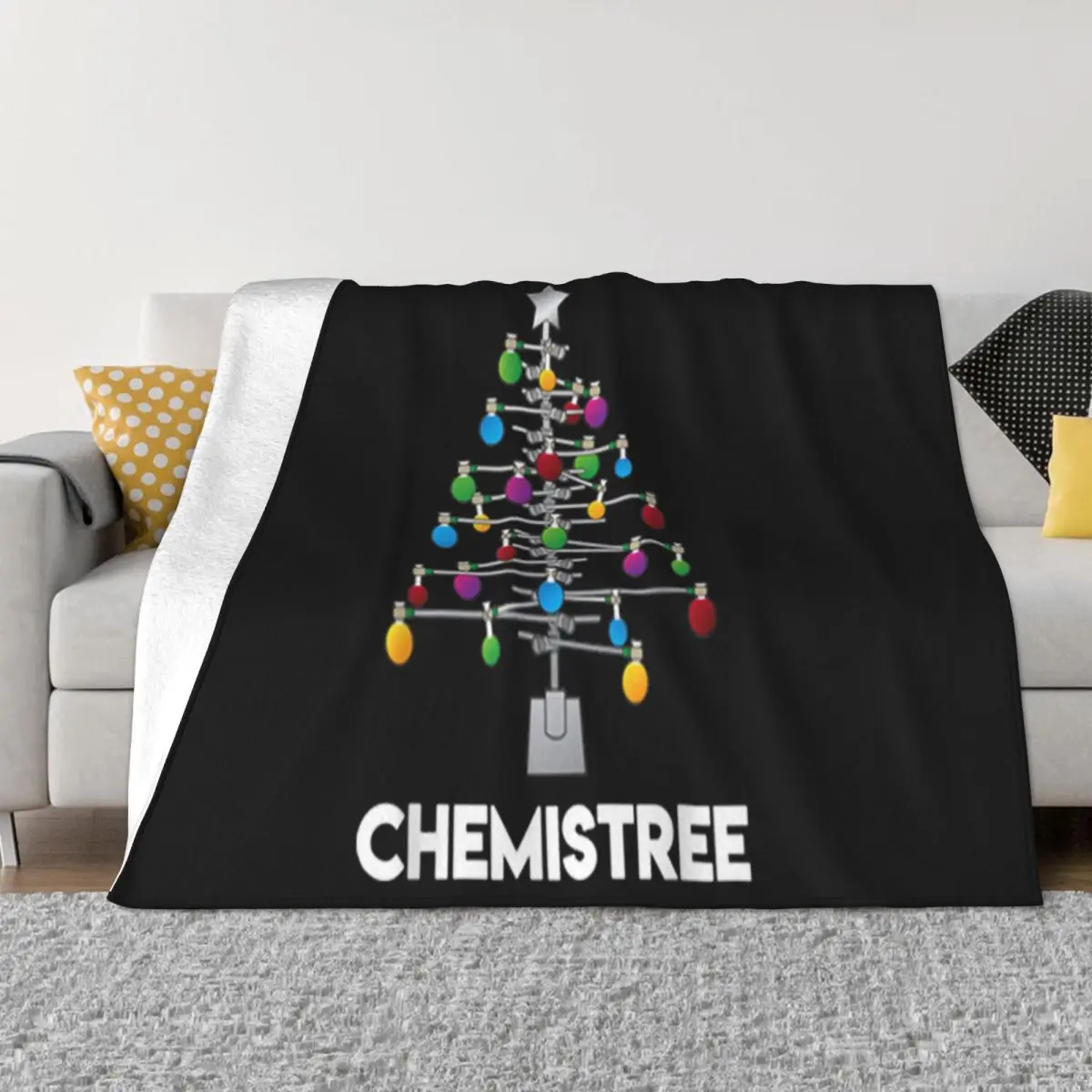 Beautiful Chemistree Funny Christmas Science Lover Pun Hot Sell Child Humor Selling Trend Throw Blanket