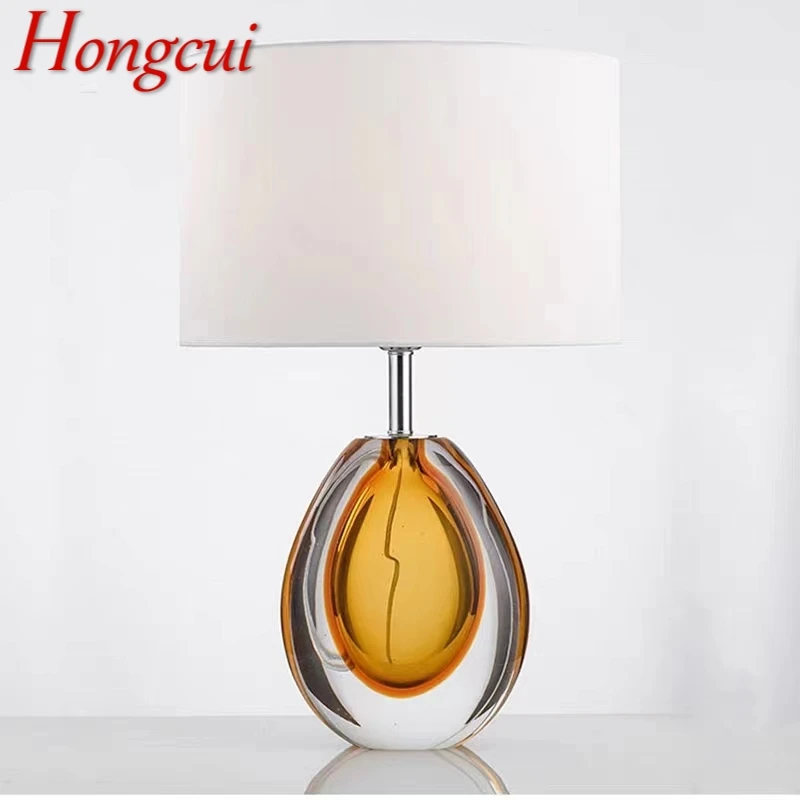 

Hongcui Nordic Modern Glaze Table Lamp Fashionable Art Iiving Room Bedroom Hotel LED Personality Originality Desk Light