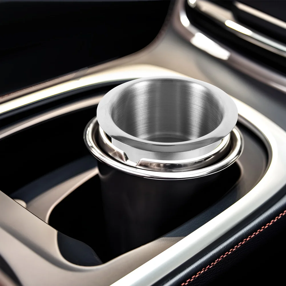 

Cup Holder Insert Replacement Stainless Steel Recessed Design for Rv Couch Sofa Metal Portable Anti Spill Cup Holder Insert