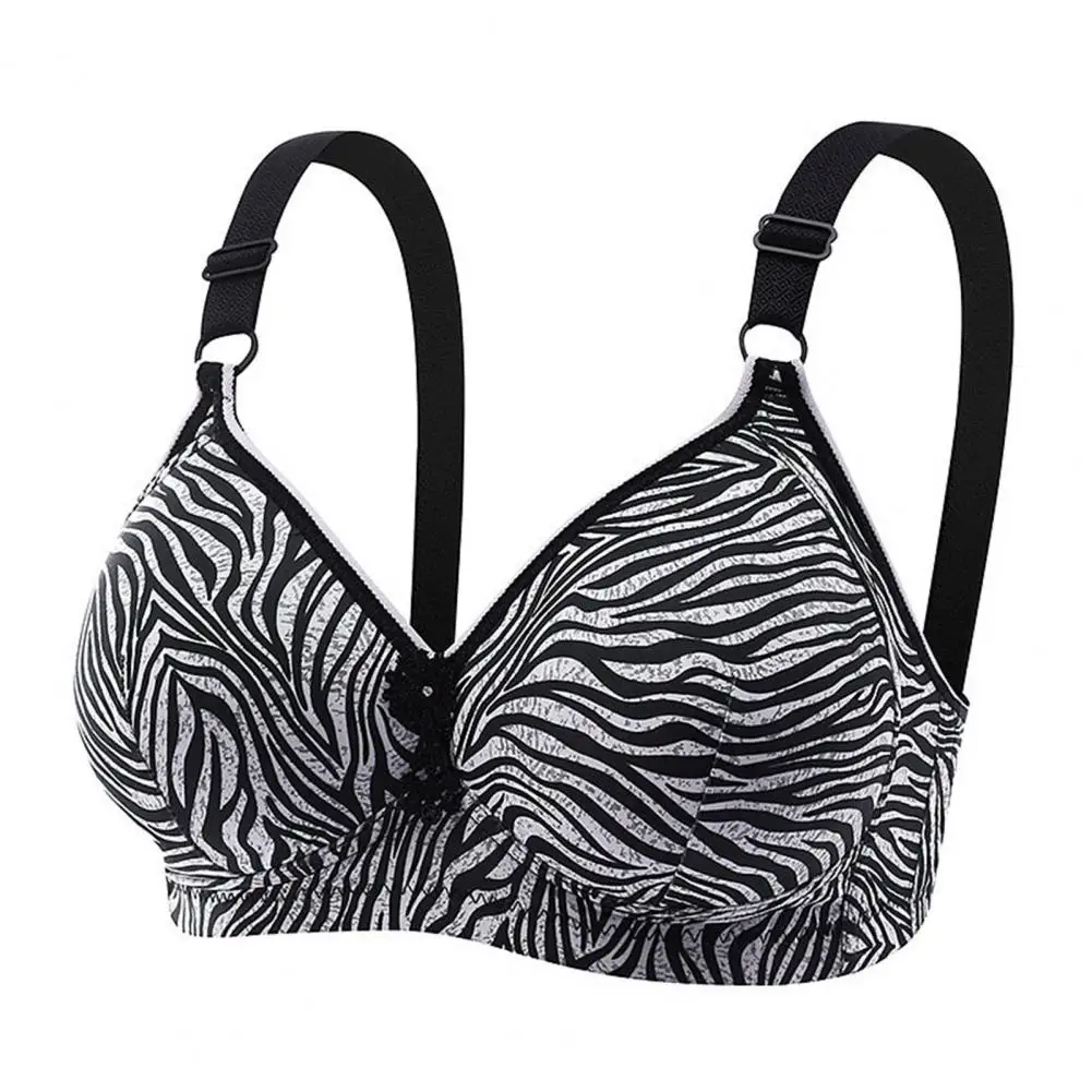 

Women Female Sexy Bralette Underwear Push Up Bras Intimates Bra Lingerie Women Bra Striped Print Back Closure Thin Shockproof