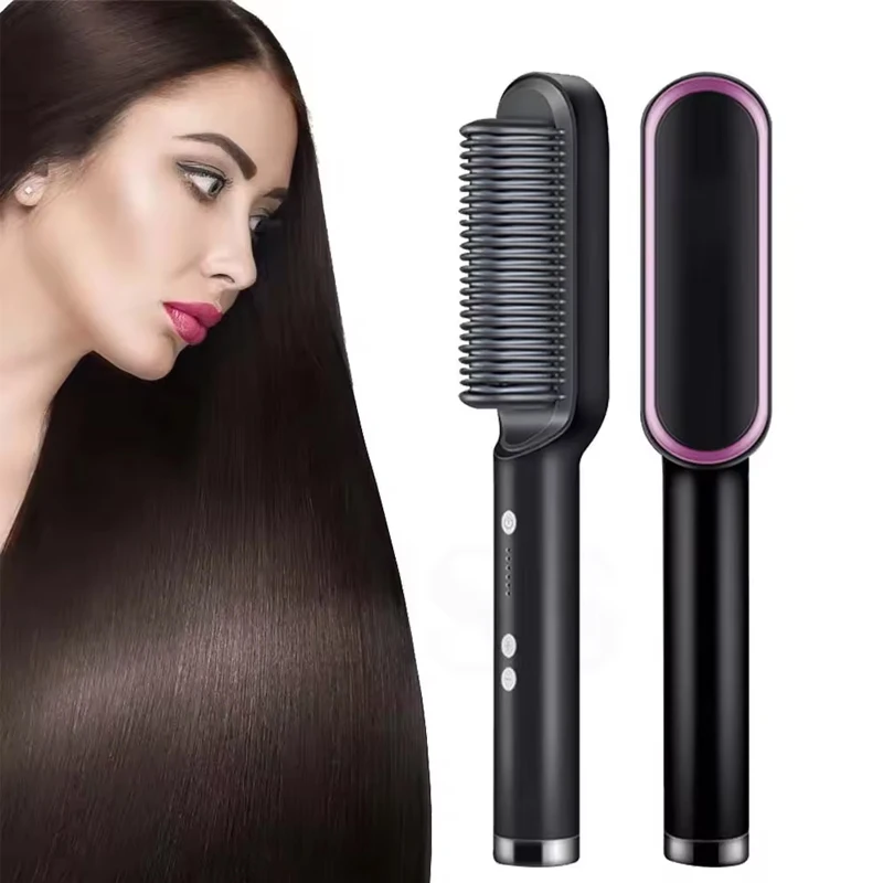 Professional Hair Comb Brush Beard Straightener Hair Straightener With Anti-Scald Feature Beard Straightener Comb image 4