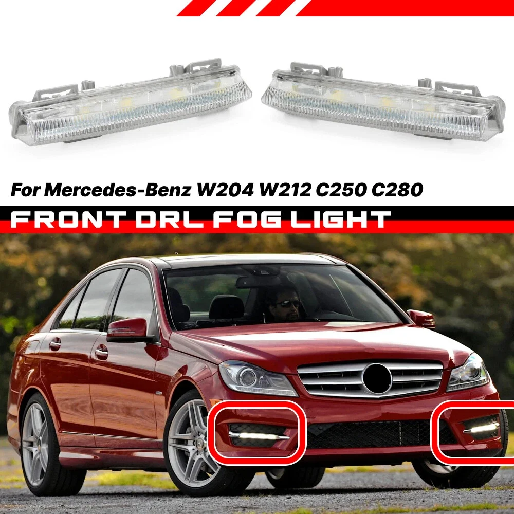 

Car Front LED DRL Daytime Running Lamp Fog Light Lamps For Mercedes-Benz W204 W212 C250 C280 C350 E350 A2049068900 A2049069000