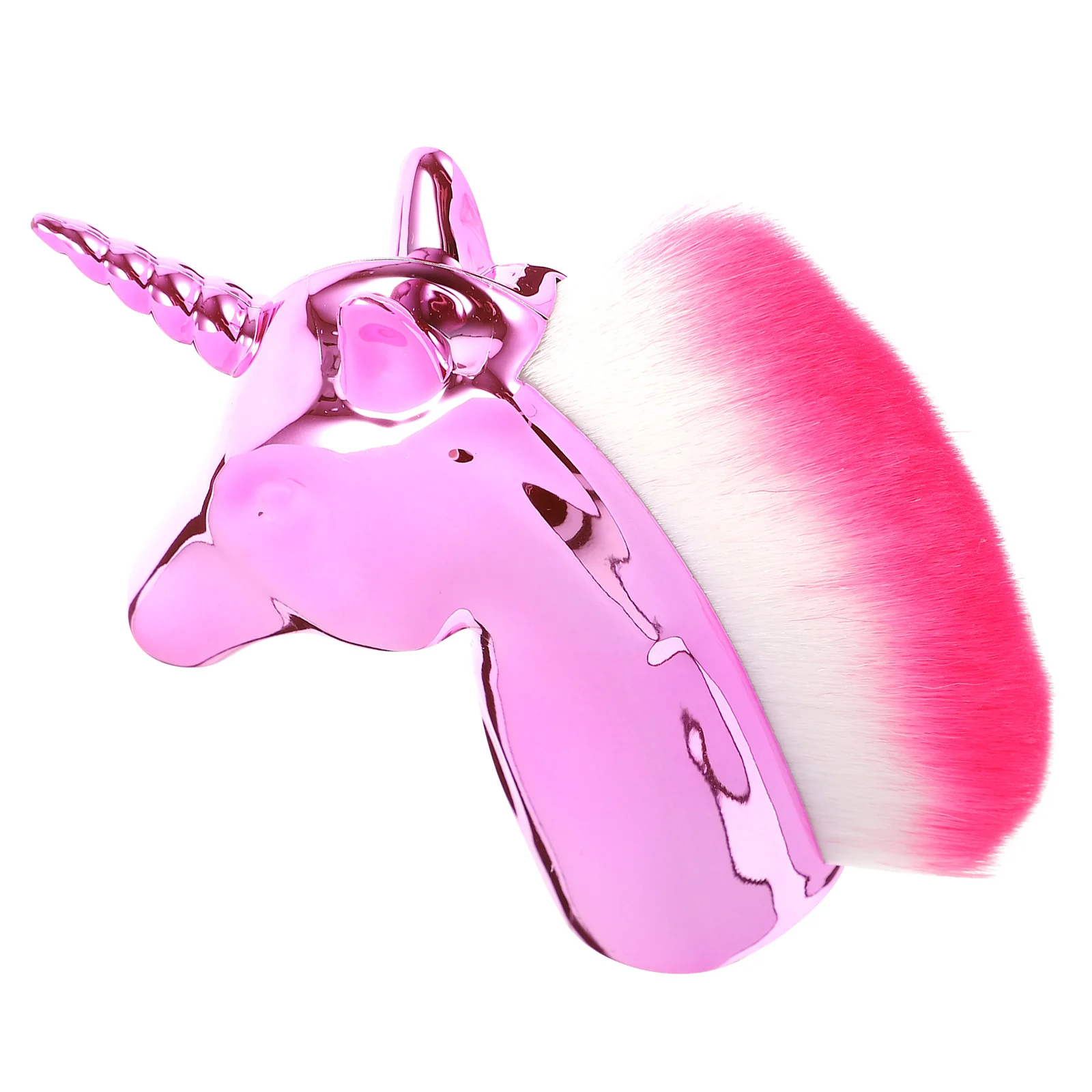 1 pennello per trucco premium a forma di unicorno in oro rosa per donne e ragazze, fard in polvere, fondotinta, strumento professionale per uso quotidiano