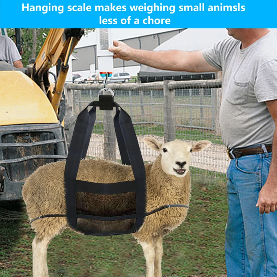GINDOOR Calf Sling for Weighing Animals - Calf Scales Hanging Scales Sling with Adjustable Straps for Weighing Calves, Lambs, Goats, Baby Alpacas