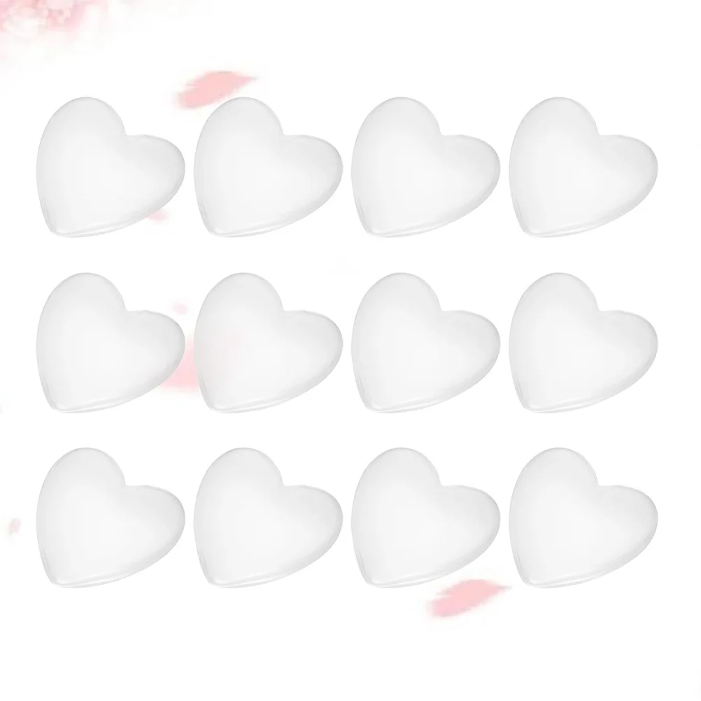 100Pcs DIY Heart Shaped Jewelry Stickers 25mm Glass Sticker Ornament for Pendant Earring Craft DIY Pendant Accessory