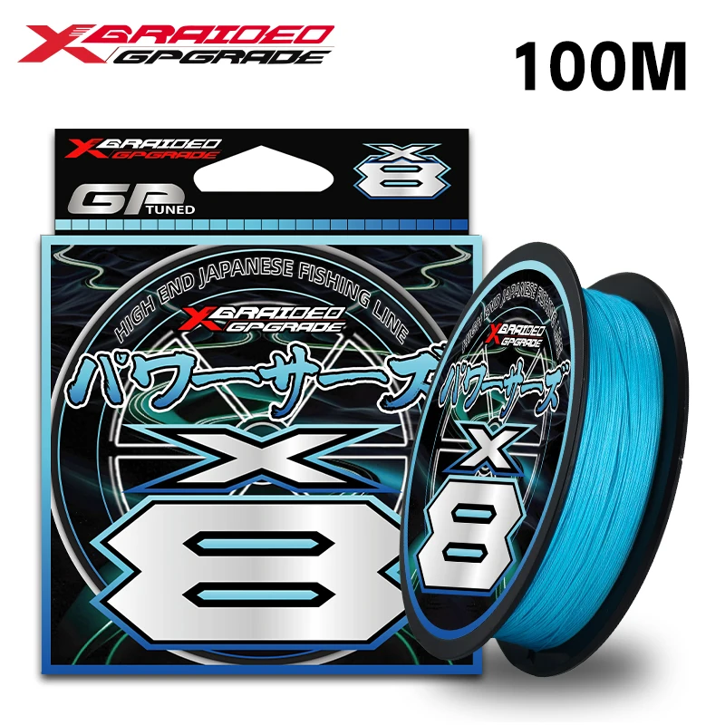 YGKX PE X8 Geflochtene Angelschnur 100/150/200/300/500M Japanische Multifilament-Angelschnüre für Flüsse, Seen und Meere
