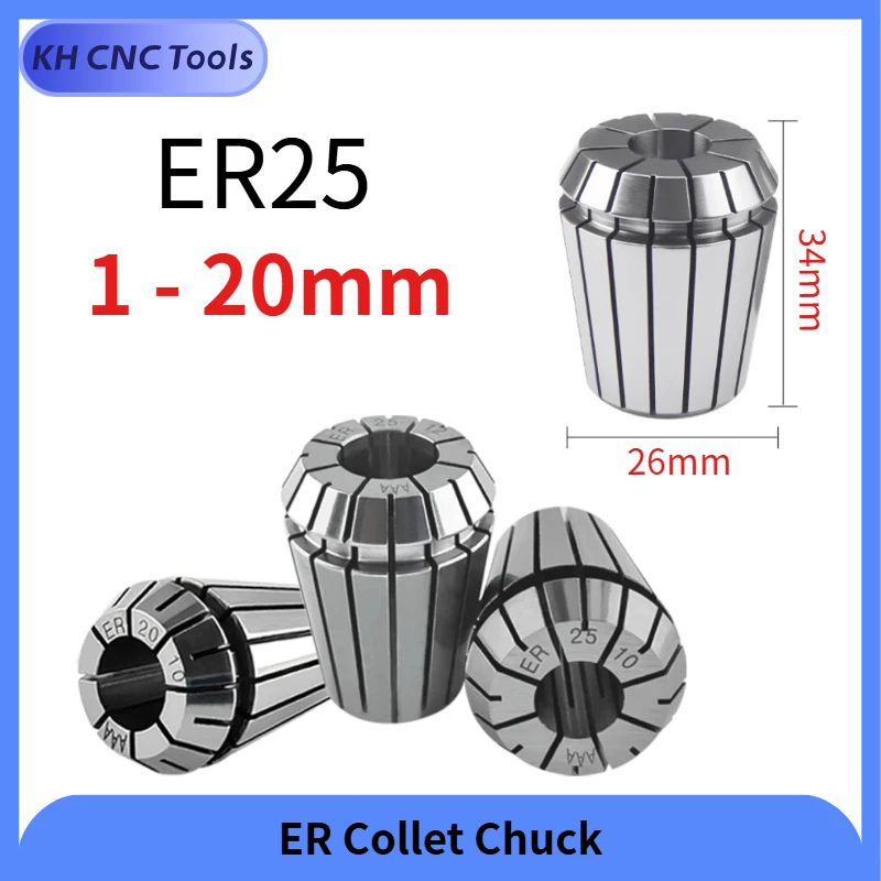 

ER Collet Chuck ER25 Collet 1mm-20mm ER25 High Precision 0.008 er25 er Collet Set Tool Holder Bracket Tool Milling Cutter