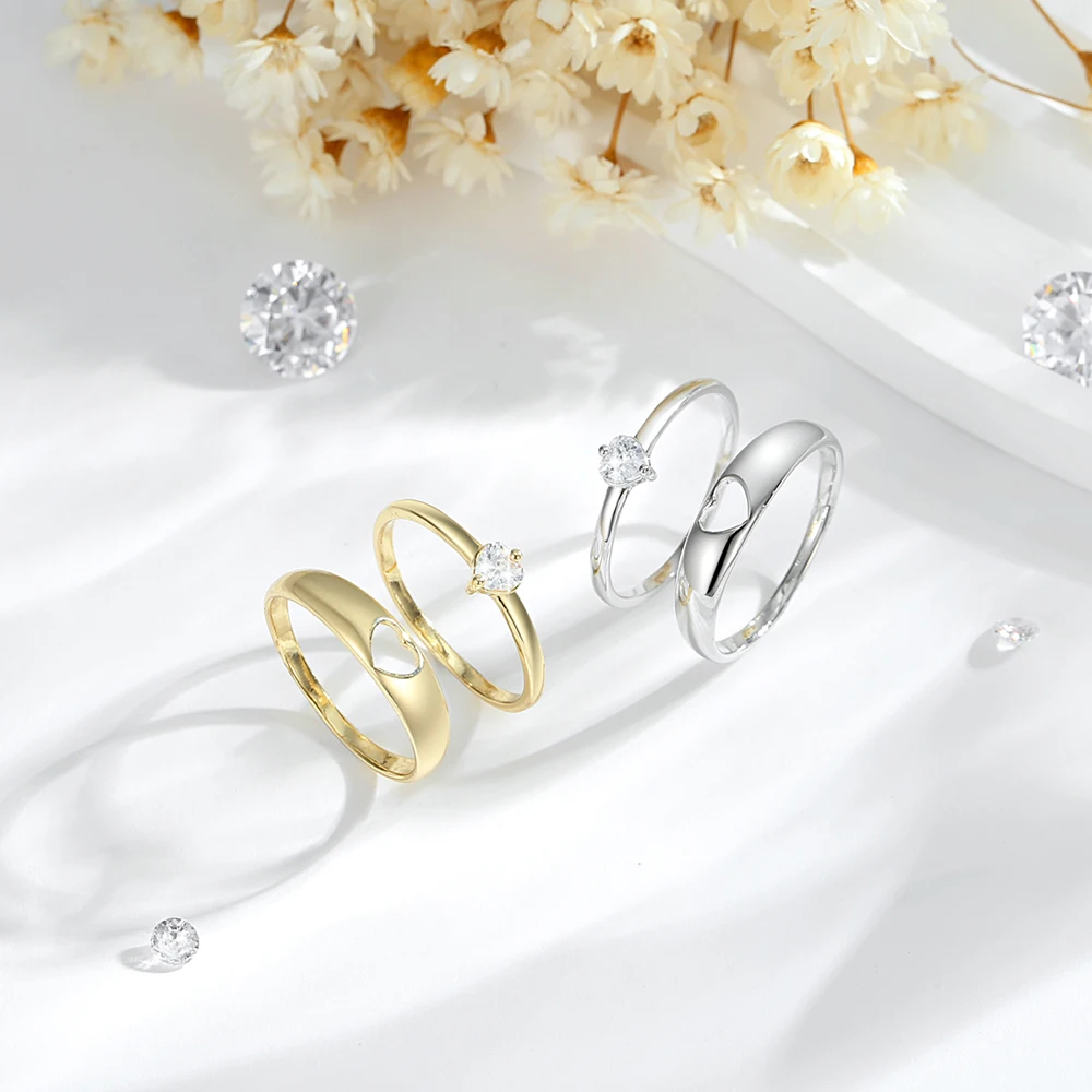 

Fashionable Love Set Ring Women's Micropaved Zirconia Advanced Design Versatile Index Finger Ring Exquisite Accessories