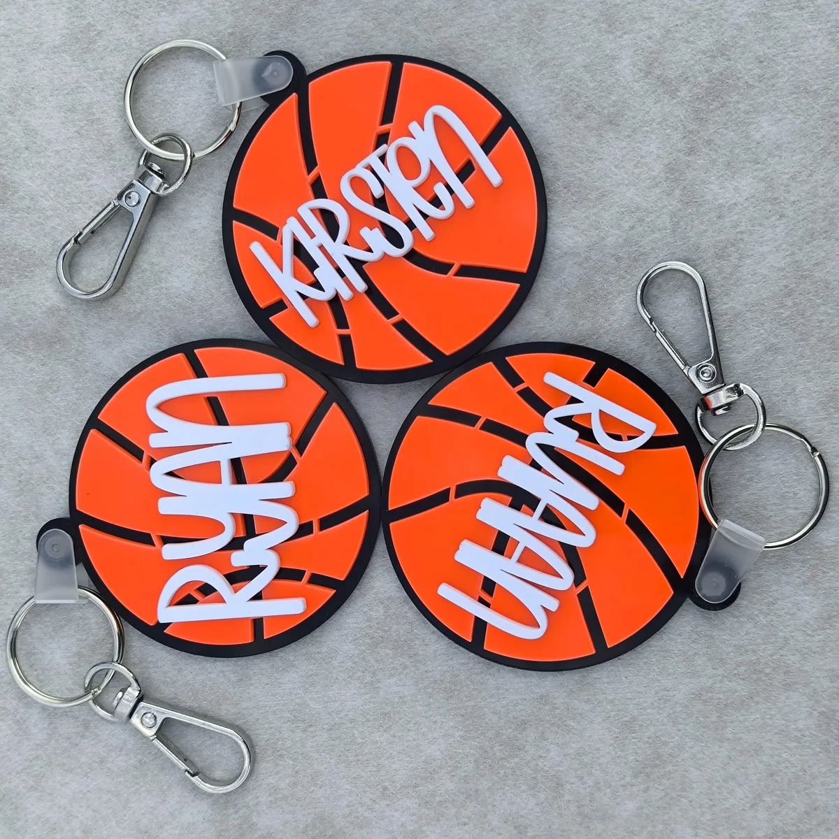 Custom Name Acrylic Keychain Personalized Basketball Stainless Steel Keychains for Birthday Gifts and Graduation Season