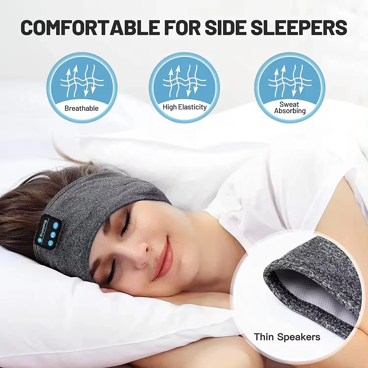 

New bluetooth sleep headset wireless headphones music eye mask sleep sports headband outdoor running yoga headband