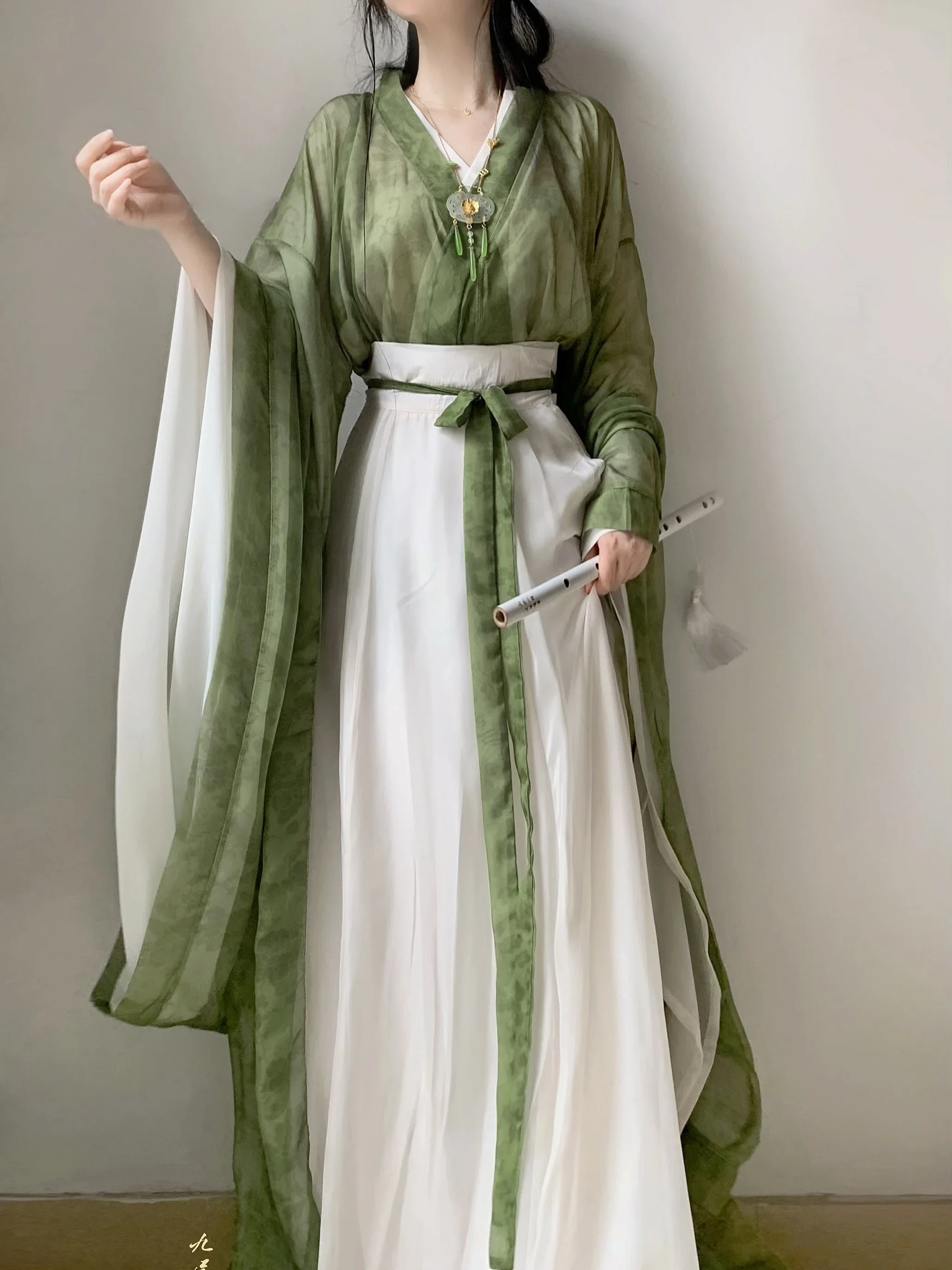

Green Hanfu Dress Women Ancient Chinese Traditional Hanfu Female Fairy Cosplay Costume Summer Hanfu Dress Plus Size XL