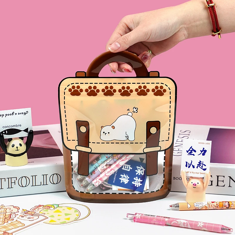 20/50PCS Children\'s Day Portable Seal Bag New Cartoon Schoolbags Shape Cookie Candy Bags For Kids Birthday Graduation Party Gift