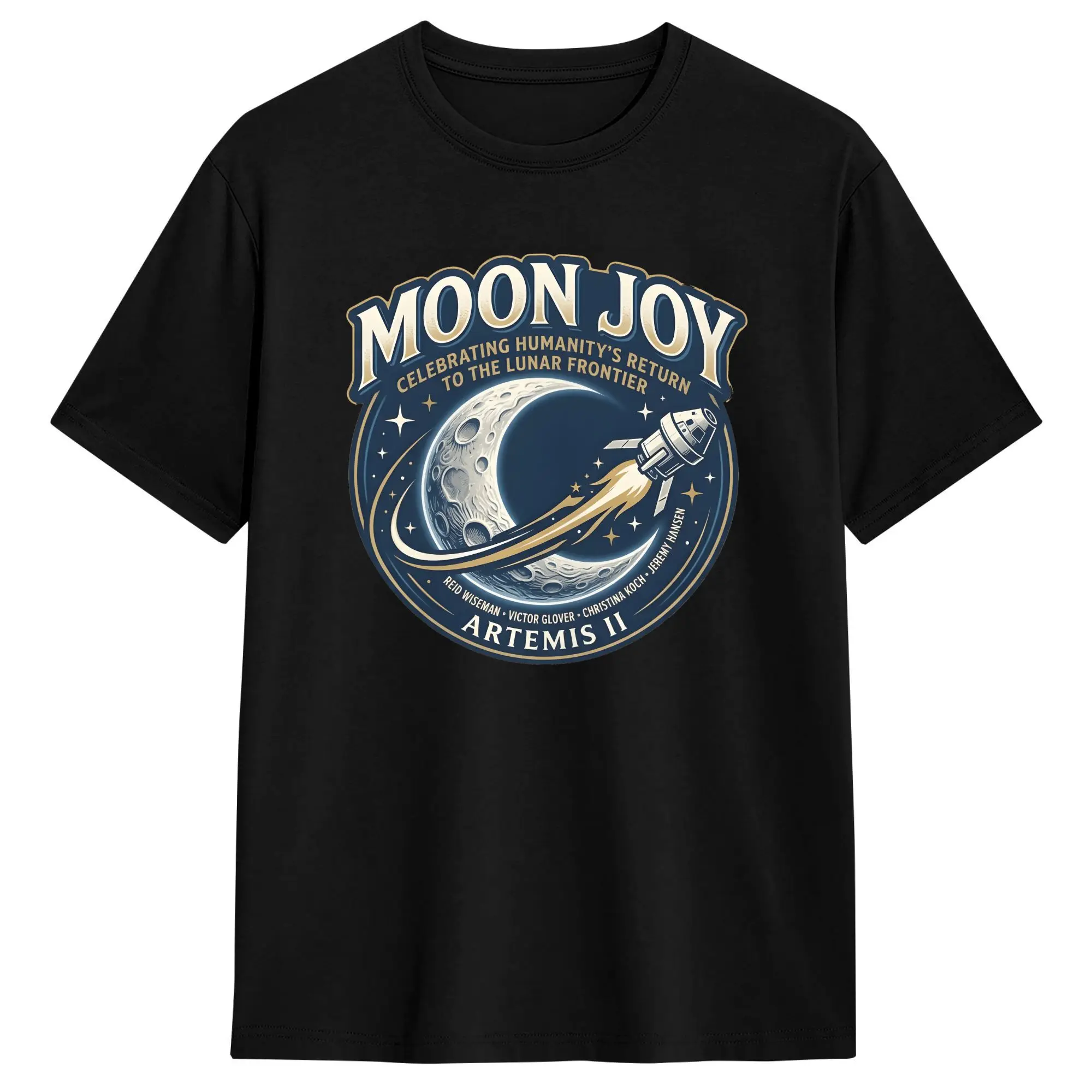 Oversized T-Shirt Copy Moon Joy Artemis II 100% Cotton T-Shirts  Hip Hop Tee Shirt for Mens Beach Casual Short Sleeve Clothes