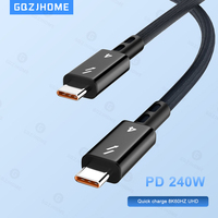 USB 4.0 Type-C Data Cable 240W Fast Charging Cable with 40Gbps Speed 8K HD Video Support Thunderbolt 3/4 for Phone Switch iPad