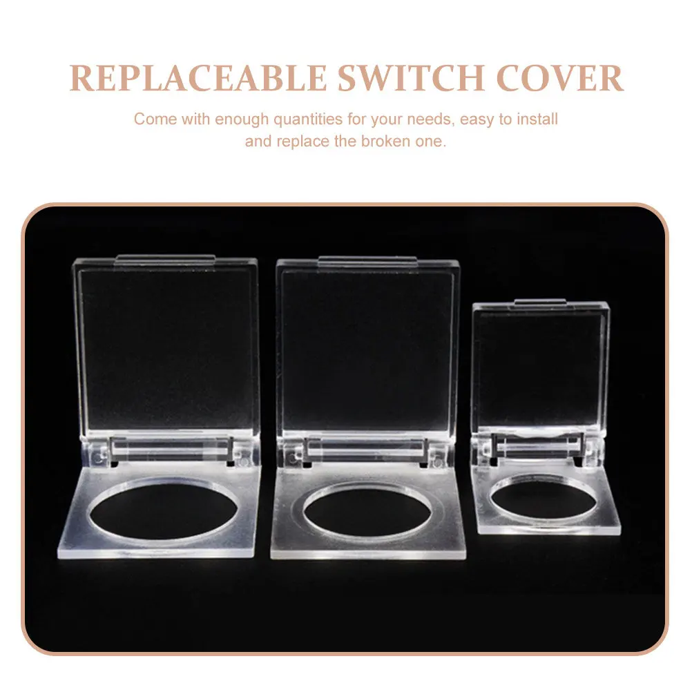 4Pcs Reliable Emergency Stop Button Covers Transparent Plastic Dustproof Waterproof Replaceable Protector for Machinery Safety