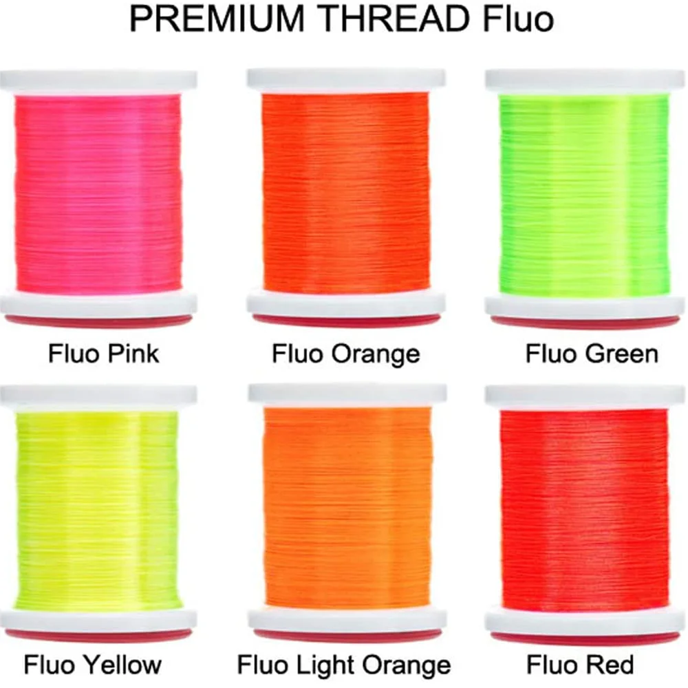 Riverruns 72D-290D Fly Tying Thread UV Fluo Fly Tying Material to Tie Flie Micro Glint Nymph Thread Holo Flat Tinsel Thread