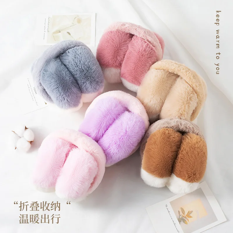 

New Plush Earmuffs Winter Fashion Warm Foldable Ear Warmers Cartoon Ear Bags Students Women Oorwarmers Meisje 4e008