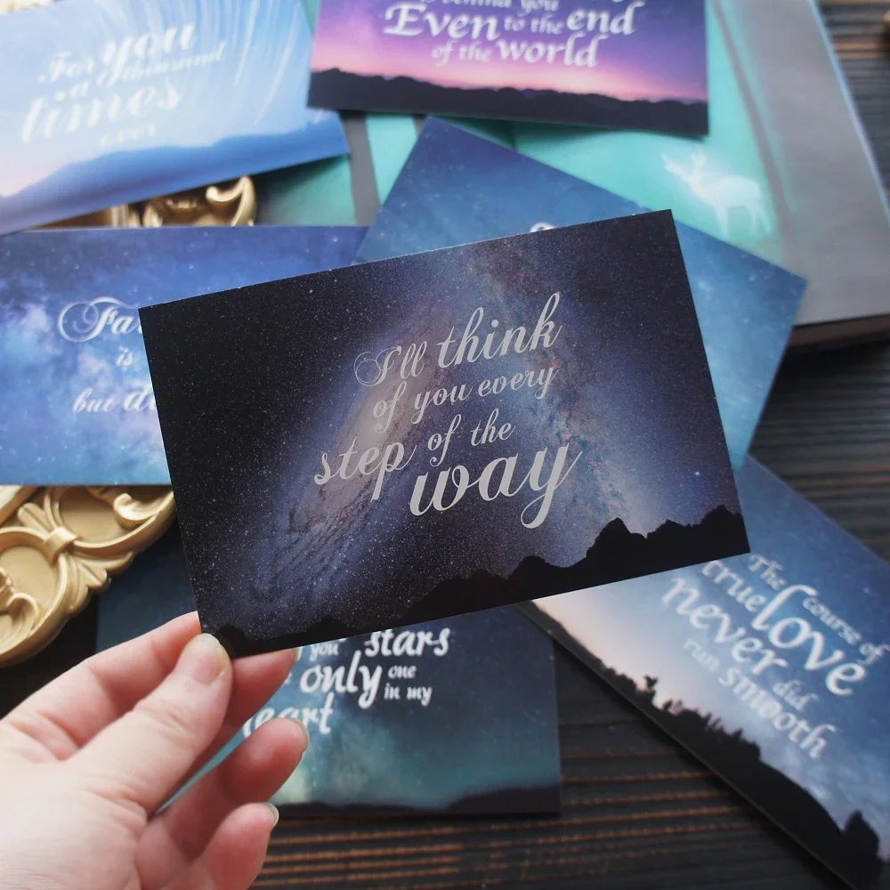 

15pcs Words of Encouragement From Universe Design As Post Card Gift Greeting Cards Gift Party Invitation Scrapbooking Use