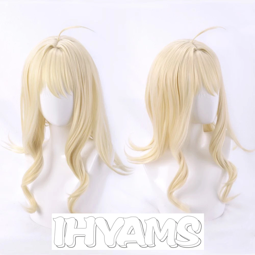 Anime IDOLiSH7 Tsumugi Takanashi cosplay Wig Heat Resistant long blonde Synthetic Hair Costume Cosplay Wigs + Wig Cap