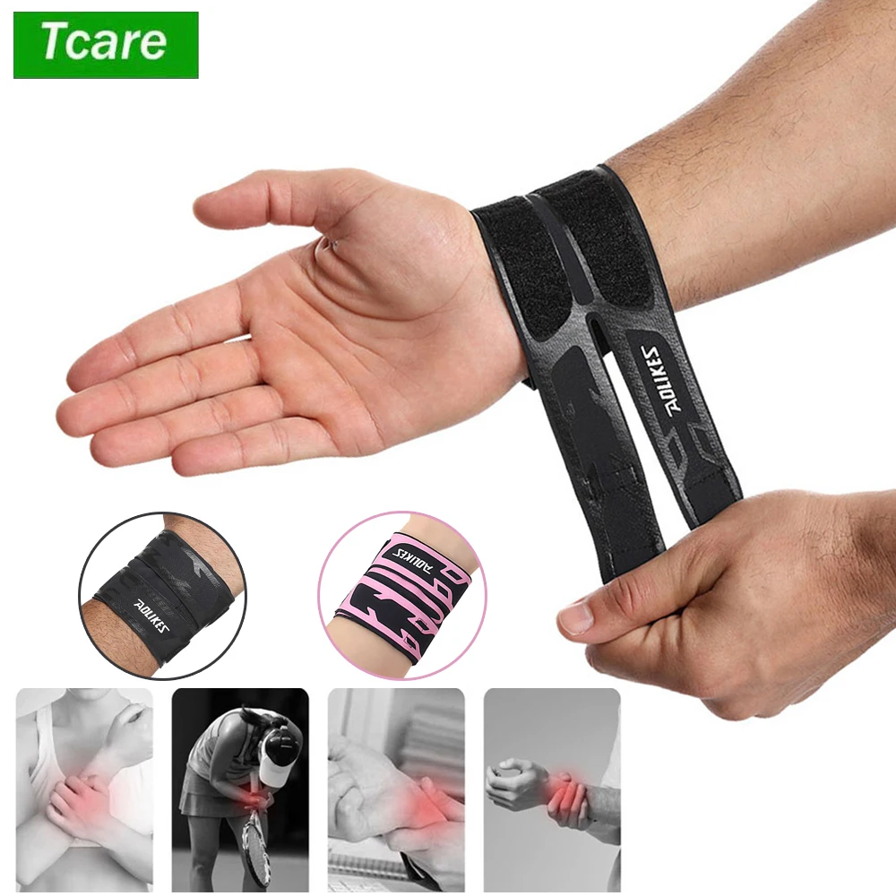 Tcare Wrist Brace Thin Gym Wrist Wraps Wristband Bandage Basketball Badminton Tennis Equipment Hand Wrist Support Carpal Tunnel