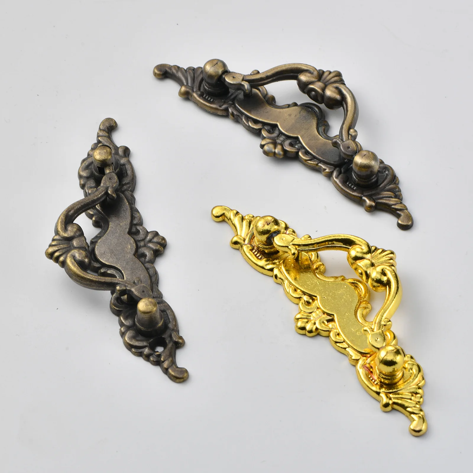Jingmao-402 Wave European Antique Handle Cabinet Door Handle Drawer Wardrobe Door Hardware Handle Bar
