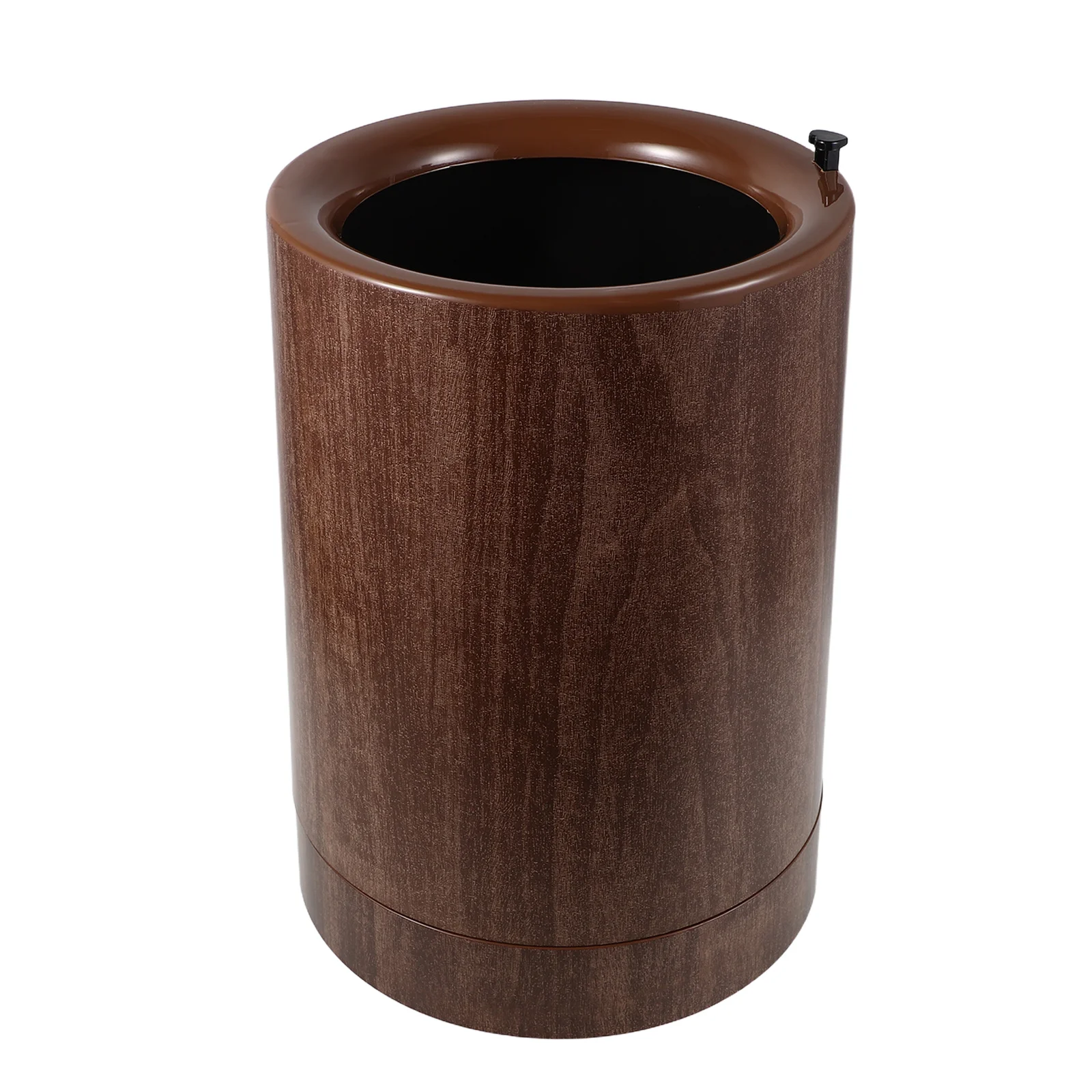 

Trash Can Wood Grain Plastic 9L Lidless Inner Tub with Wheels Kitchen Bedroom Office Waste Basket Rolling Garbage