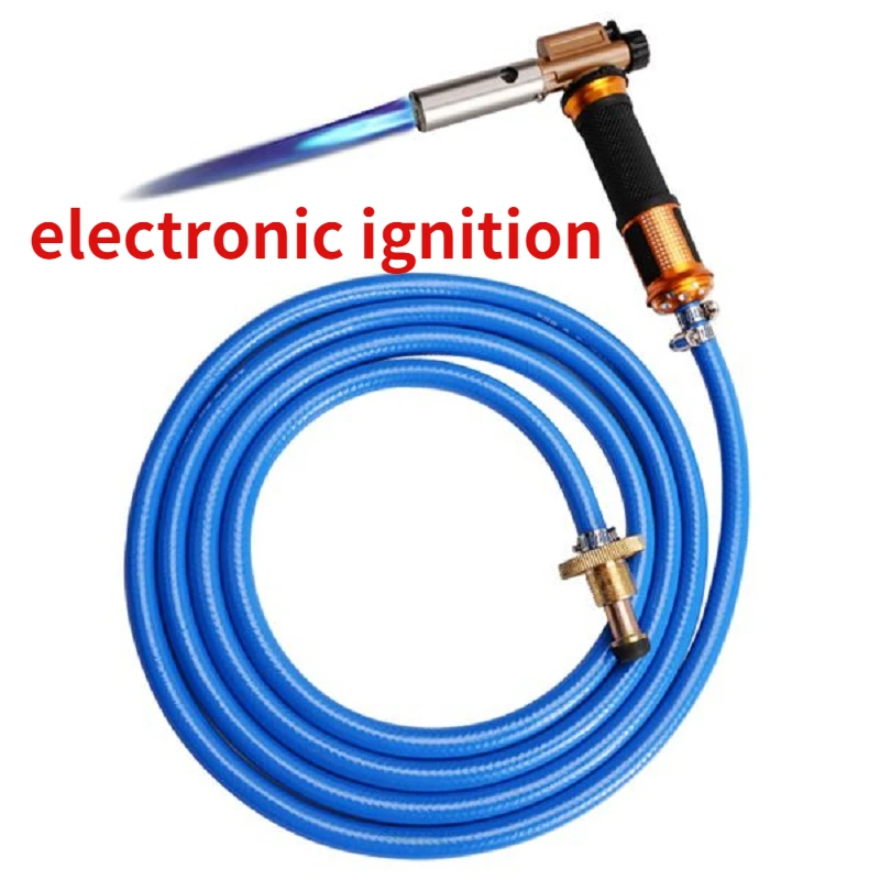 Torch Kit Gas Welding Electronic Ignition Liquefied Gas Burner Gun With 2.5M Hose for Heating Gas Burner Tool Welding Iron Gas