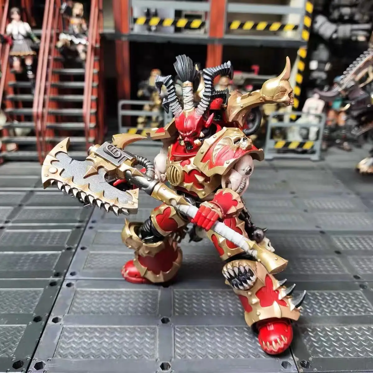 【オリジナル】JOYTOY 1/18 アクションフィギュア ウォーハンマー 40K ワールドイーター ロード インボカタス モデル 兵士 おもちゃ