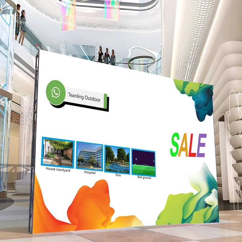 Squre Shaping Pop Up Wall 8FT*8FT With Aluminum Bracket Fabric Wall Customzied  Logo  Customized Color Full Printing