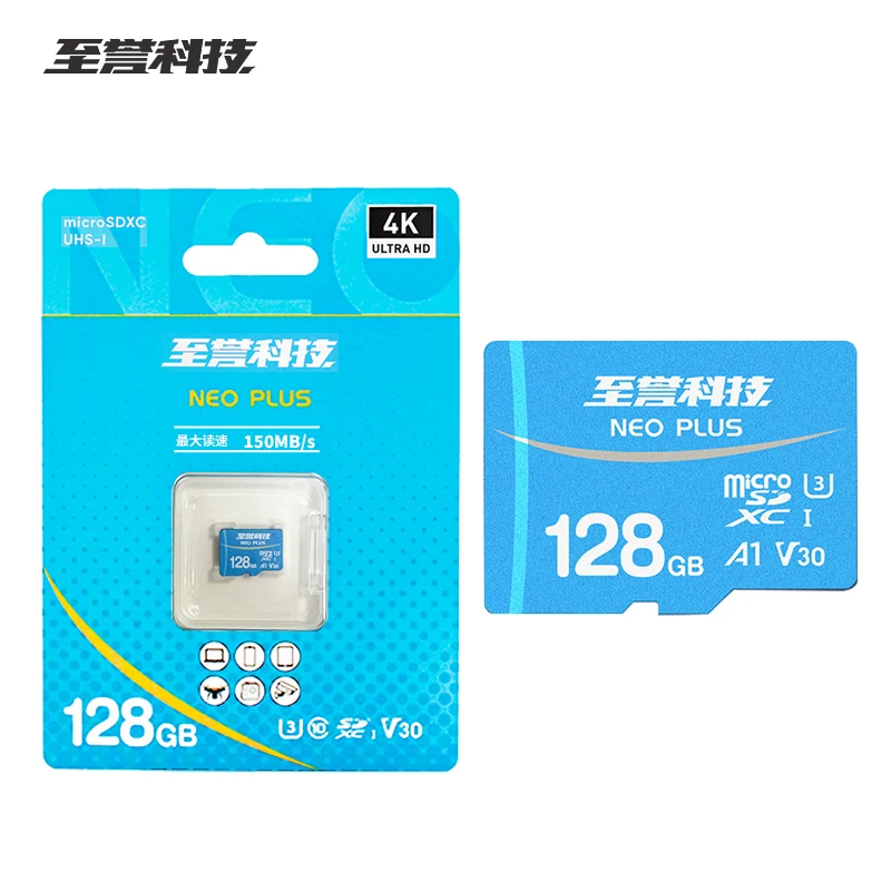 Exascend NEO PLUS 128GB Micro SD Card U3 V30 A1 MicroSDXC Memory Card High Speed TF Flash Card for Dash Cam Surveillance Drone