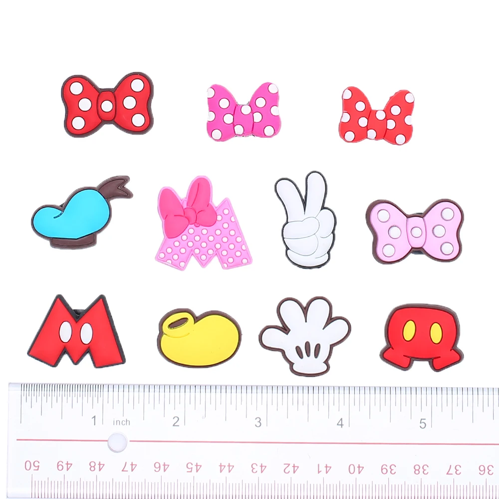 11/50pcs Bows, Gloves, Hat Shoe Charms for Sandals, Shoe Decoration Accessories Shoe Pins Great Gift for Men Women