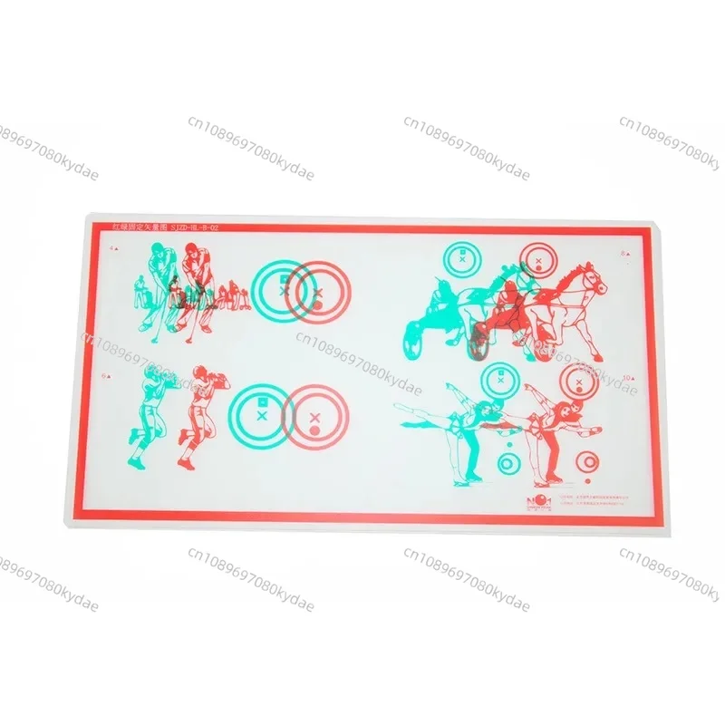 Red Green Anaglyph Stereo Vision Trainer Binocular Eye Correction Device With Training Cards For Vision Therapy Exercise
