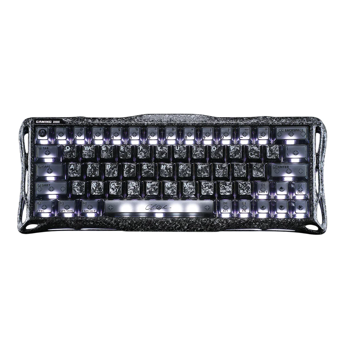Gravity Planet V60 Pro Special Edition Cyber Frost Black Wired Gaming Keyboard 60% Layout UFO Magnetic Hall-Effect Switches