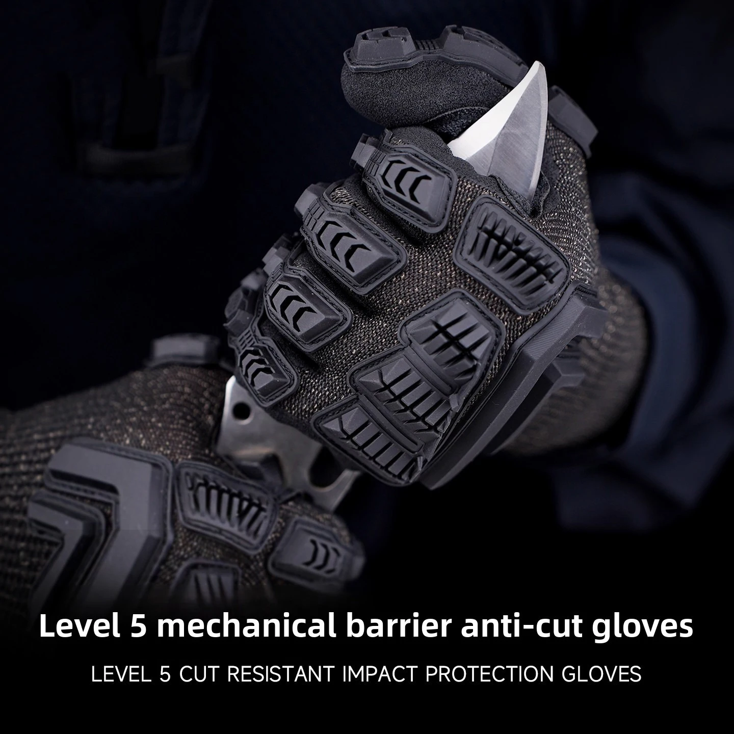 

Level 5 Full Hand Cut-Resistant Gloves with Wear-Resistant TPR Patches, Touchscreen Compatibility, Slip Resistance, Cut Resistan